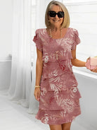 Ariana | Elegant Comfort Ruffle Dress