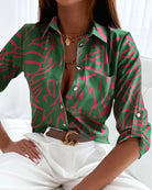 Lena | Elegant Blouse with Artistic Print