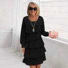 Noelia | Elegant Comfort Ruffle Dress Long Sleeve