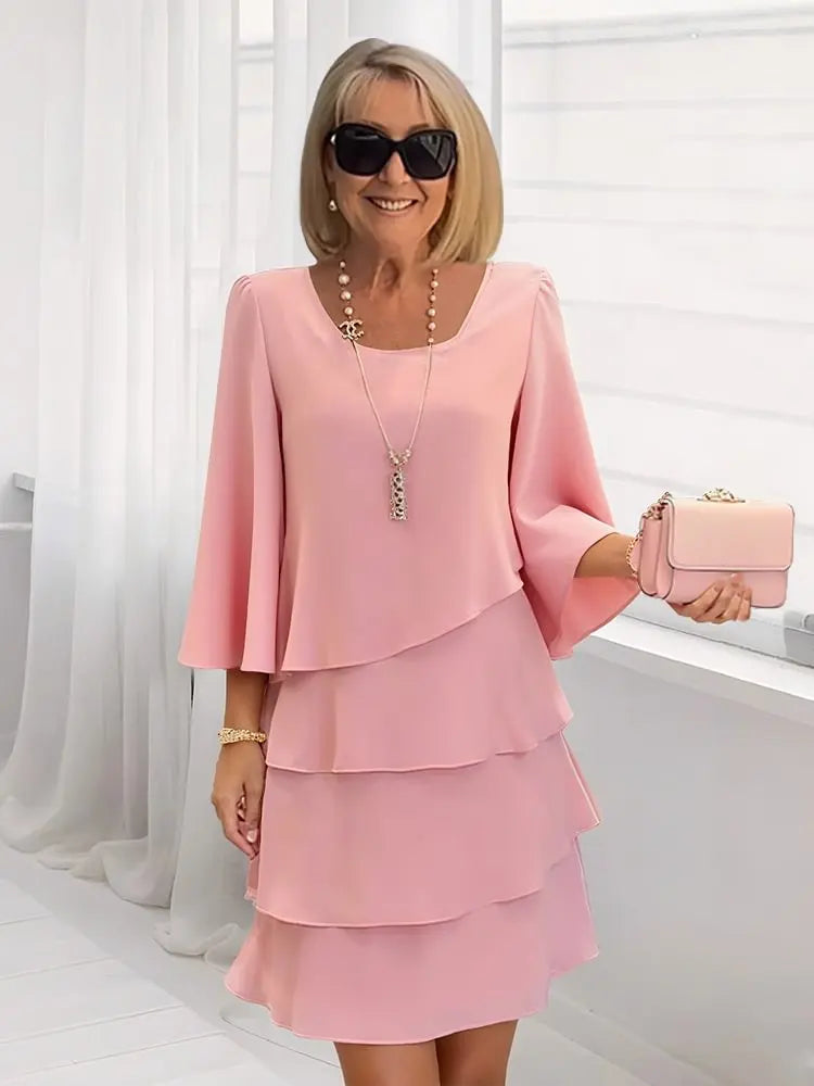 Noelia | Elegant Comfort Ruffle Dress