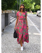 Michaela | Stylish V-Neck Floral Dress