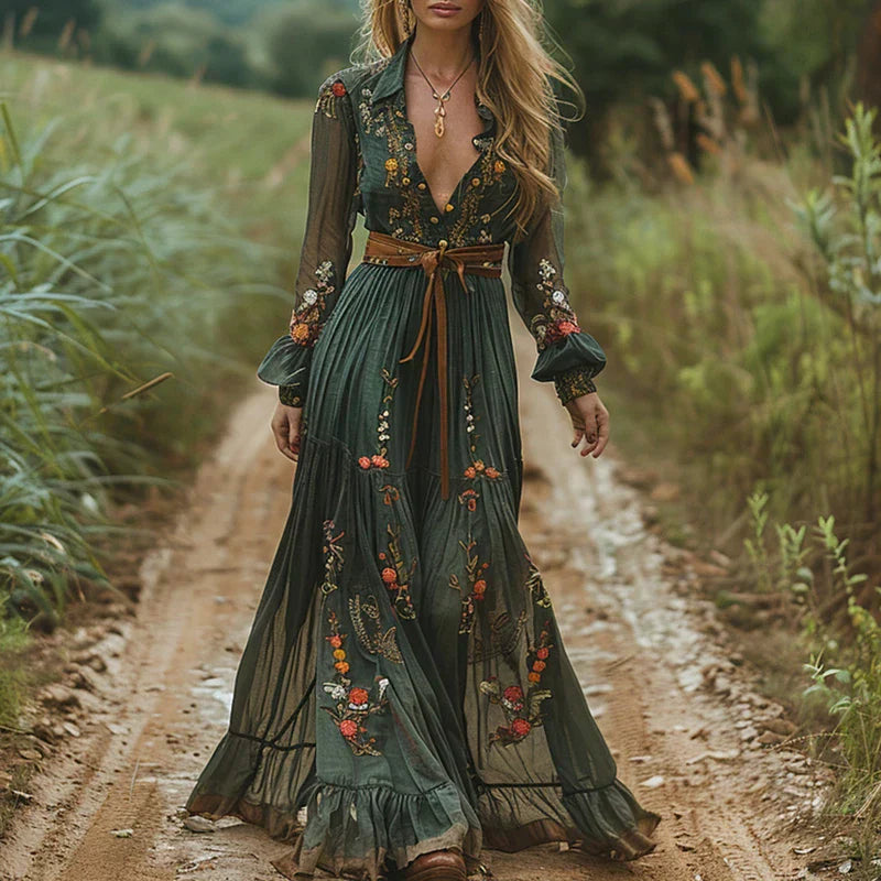 Bertha | Bohemian Floral Maxi Dress