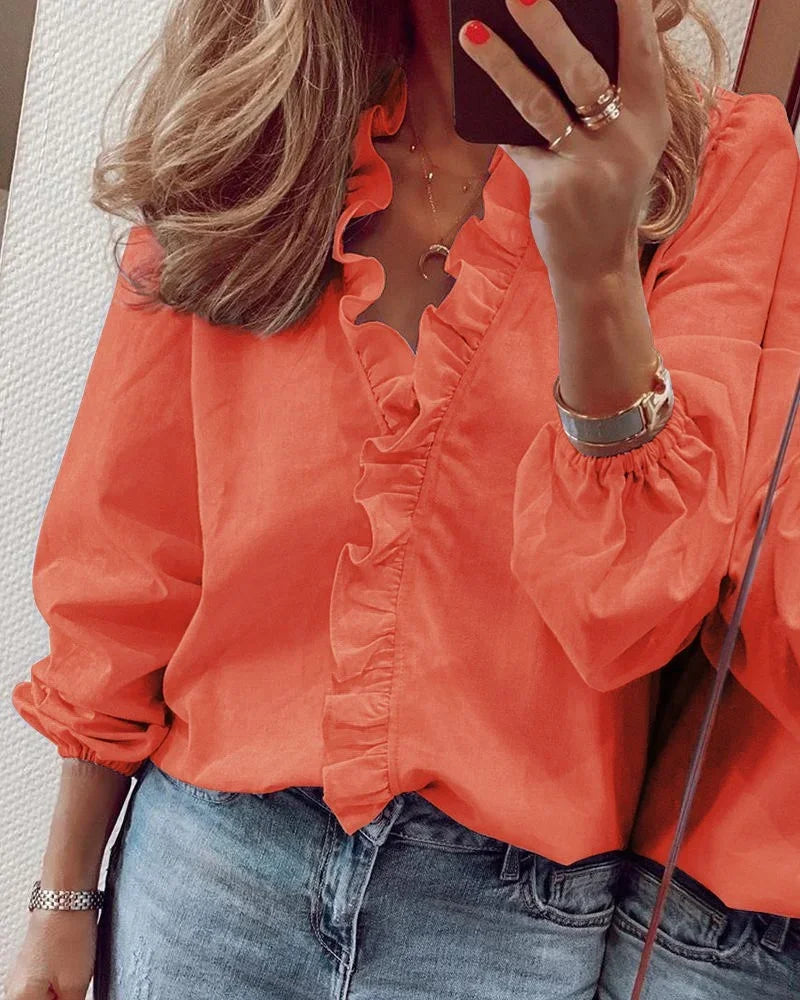 Corinne | Feminine Blouse with Playful Ruffles