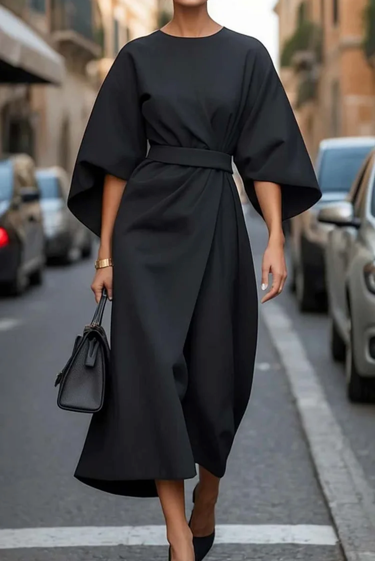 Jacquelyn | Elegant Dress with Lantern Sleeves