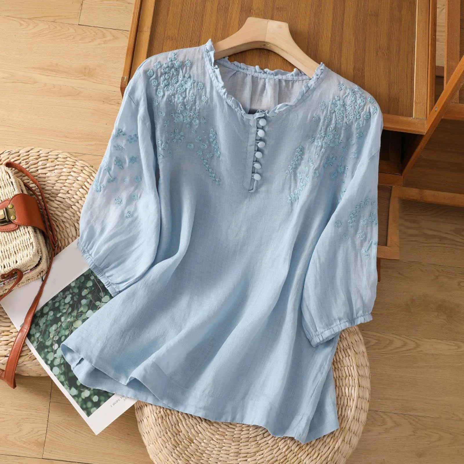 Kara | Floral Button-Front Blouse
