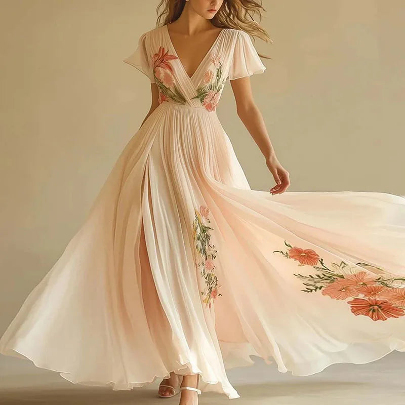 Debi | Evening Dress with V-Neck