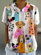 Christie | Dog Print Shirt