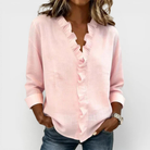 Lexi | Blouse with Ruffles, V-Neck and Long Sleeves