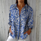 Patty | Blue Garden Blouse