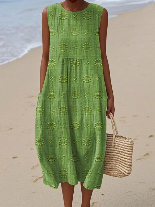 Amparo | Embroidered Midi Dress