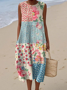 Hortencia | Patchwork Midi Dress