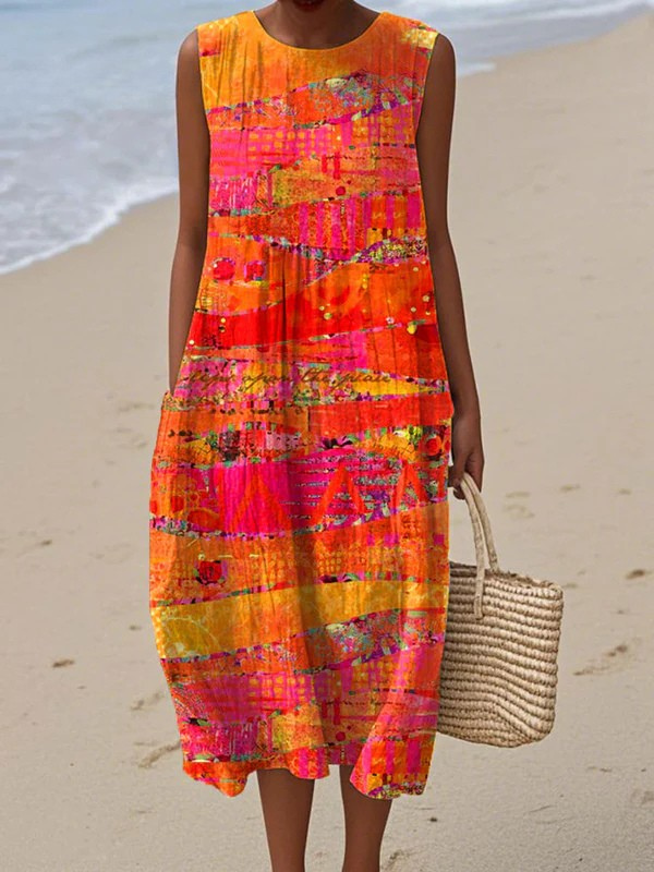 Bridget | Sunset Midi Dress