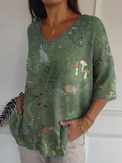 Gabby | Animals Repeat Pattern Printed Women's Casual Pullover Knit
