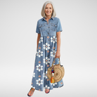Rita | Denim Flower Dress