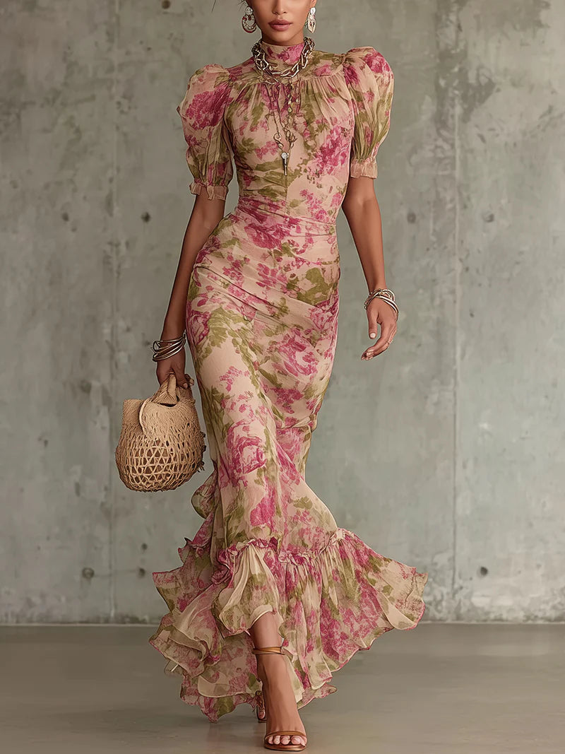 Dianna | Vintage Rose Maxi Dress