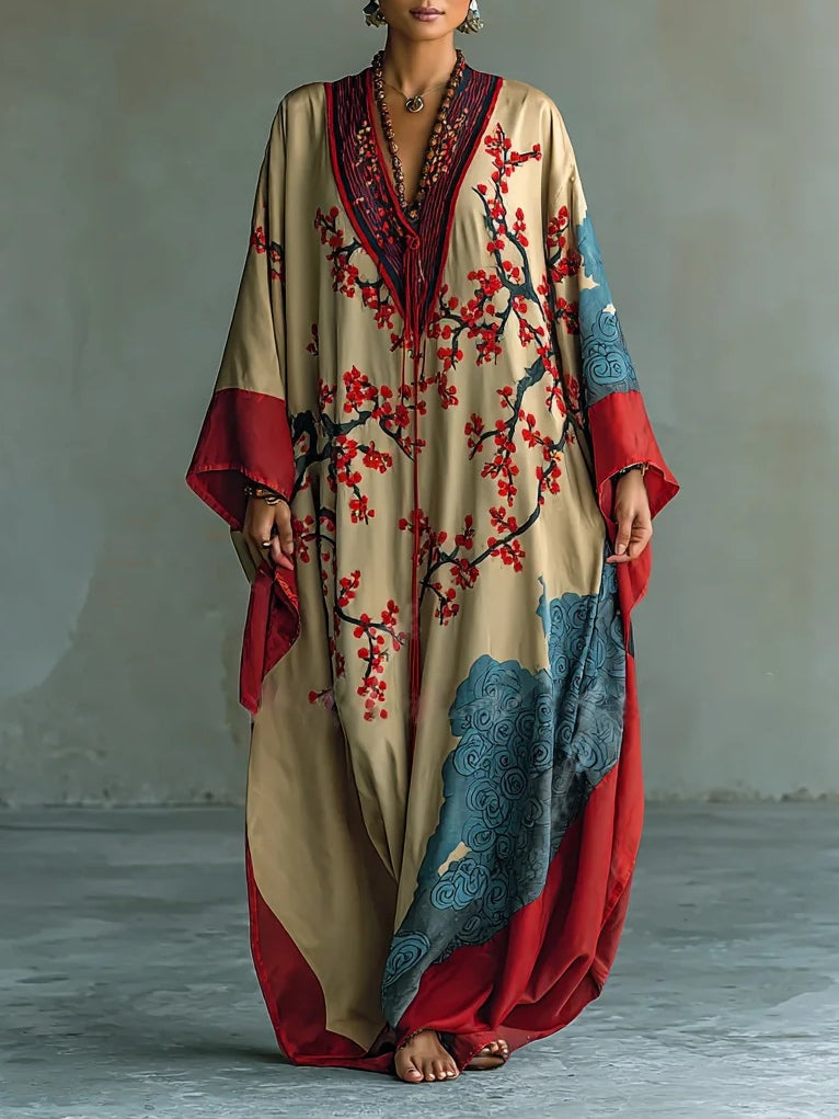 Gabby | Blossom Silk Maxi Dress