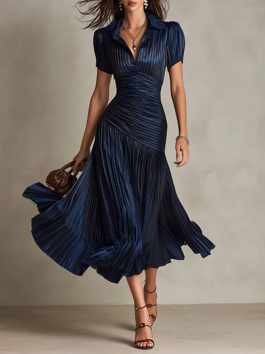 Helen | Vintage Elegant Chiffon Maxi Dress
