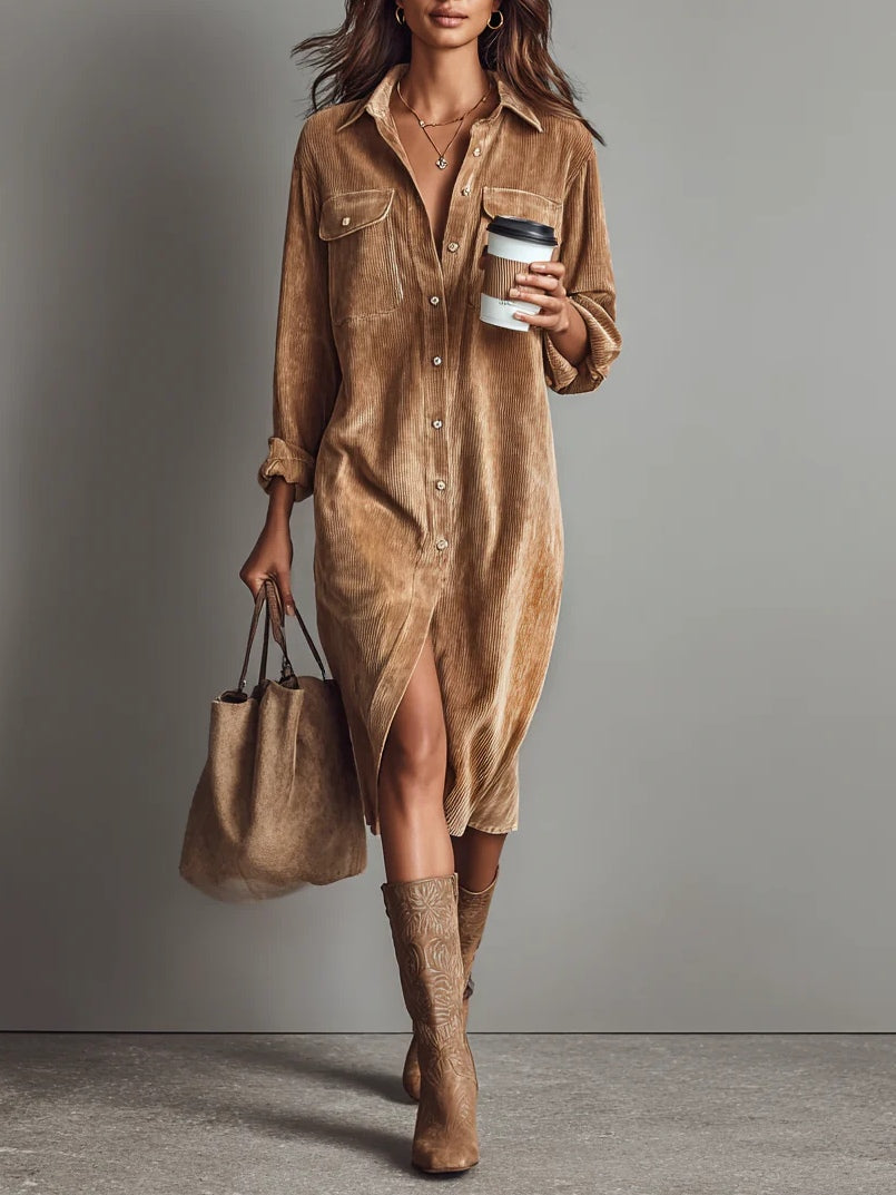 Kiki | Relaxed Button Midi Dress