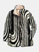 Patsy | Casual Quilted Jacket with Abstract Geometric Design