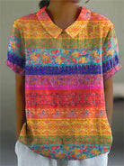 Jazmine | Floral Striped Shirt