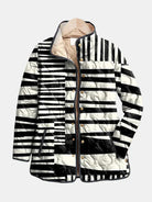 Pearl | Black and White Abstract Quilted Jacket