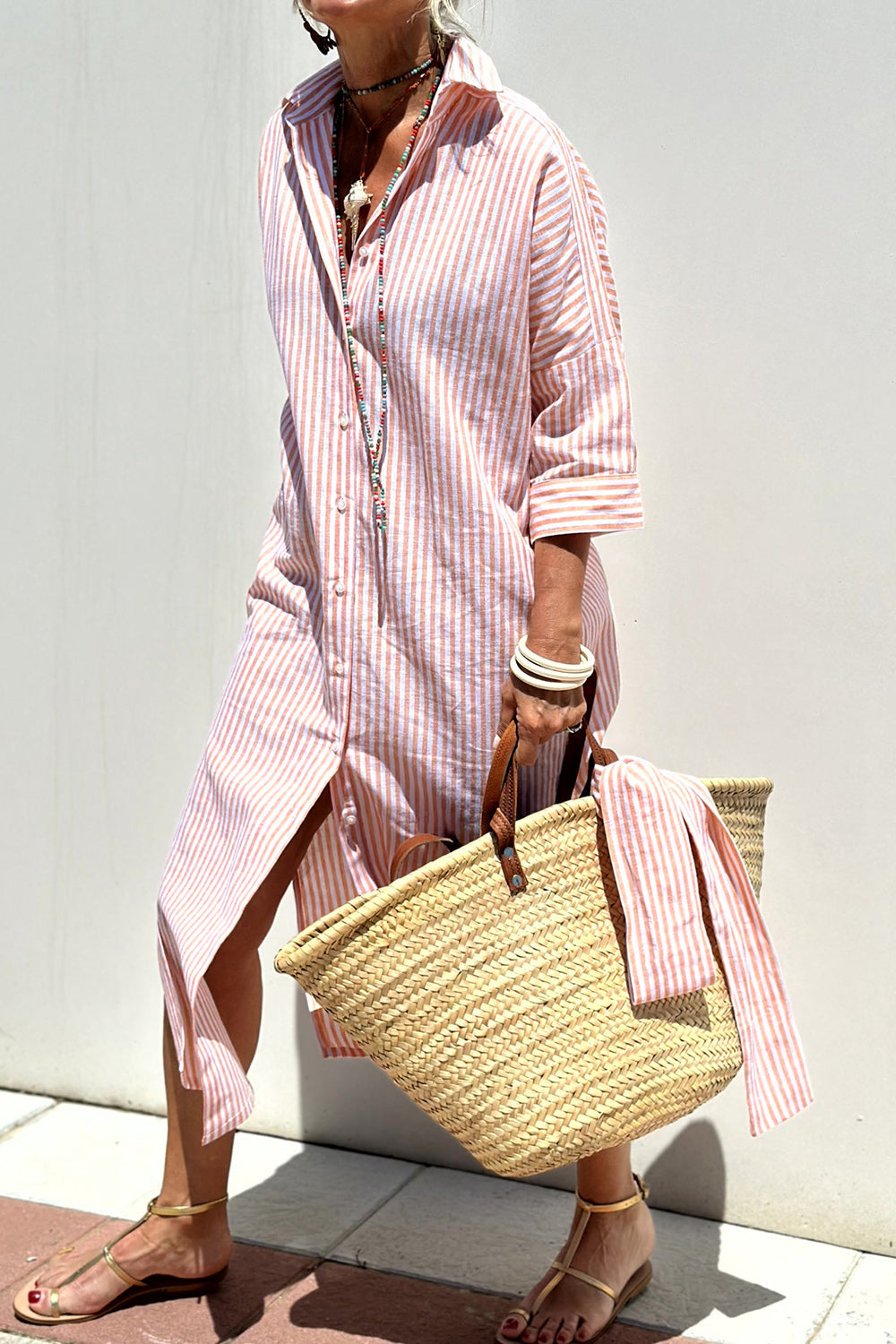 Cheri | Timeless Striped Shirt Dress with Elegant Comfort