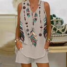 Candice | Boho Lounge Set with Feathers