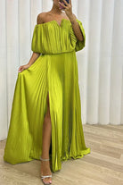 Jacquelyn | Elegant Pleated Maxi Dress