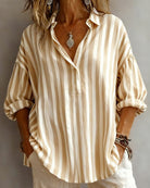 Alyssa | Loose Striped Blouse with Collar