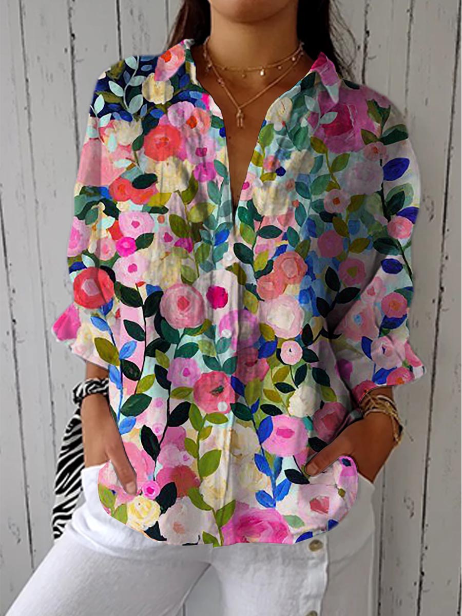 Kendra | Bloom Canvas Blouse
