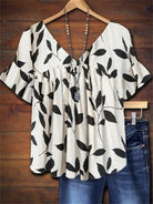 Becky | Ruffled Leaf Top