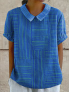 Jessi | Striped Geometric Shirt