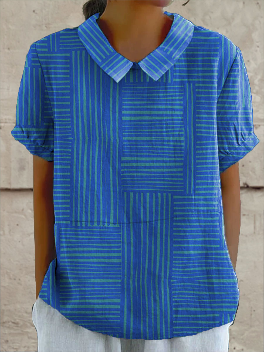 Jessi | Striped Geometric Shirt