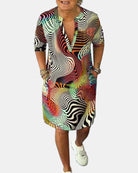 Nicky | Colorful V-Neck Dress