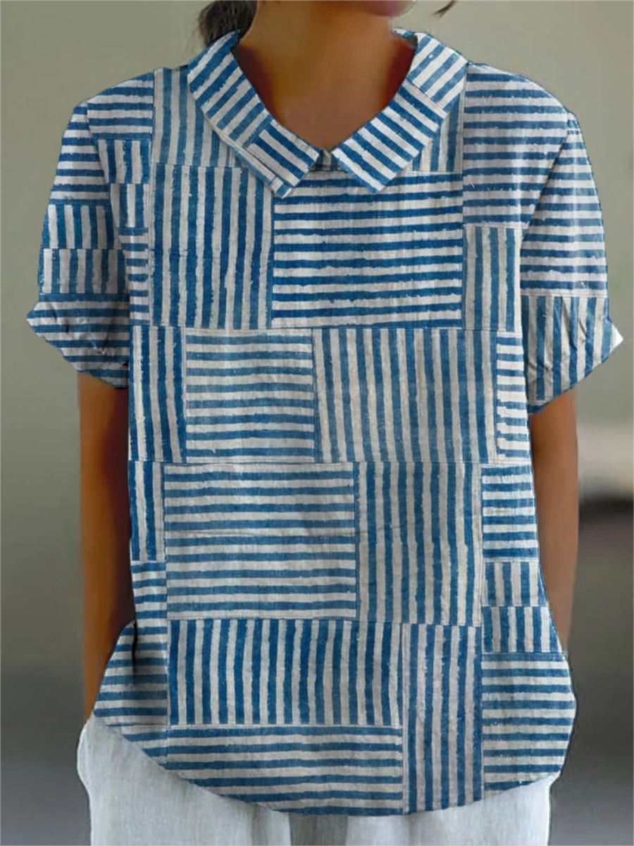 Katia | Striped Patchwork Shirt