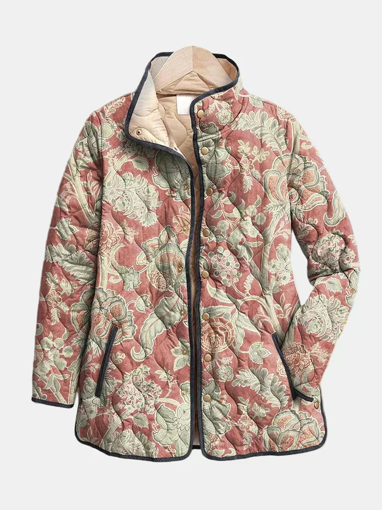 Lora | Vintage Floral Casual Quilted Jacket