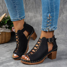 Bernie | Lattice-Heel Sandals