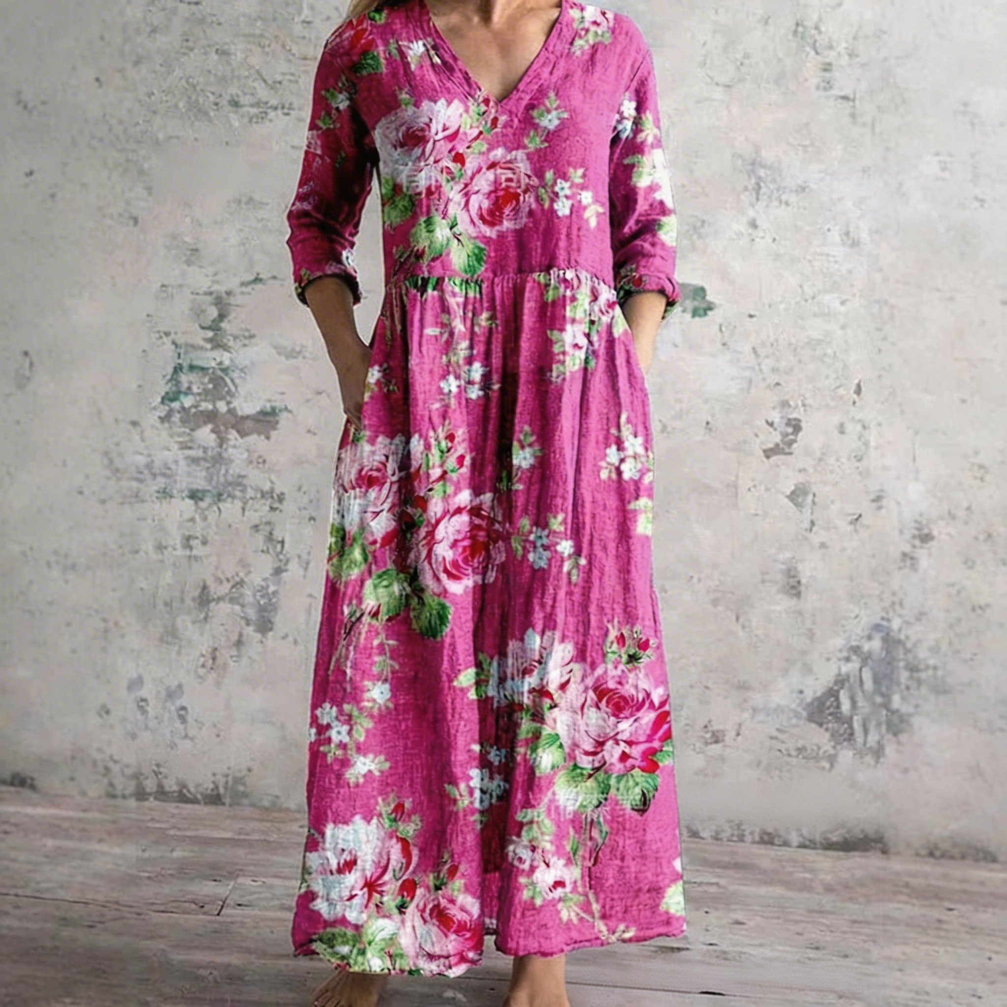 Maura | Elegant Dress with Lana Print