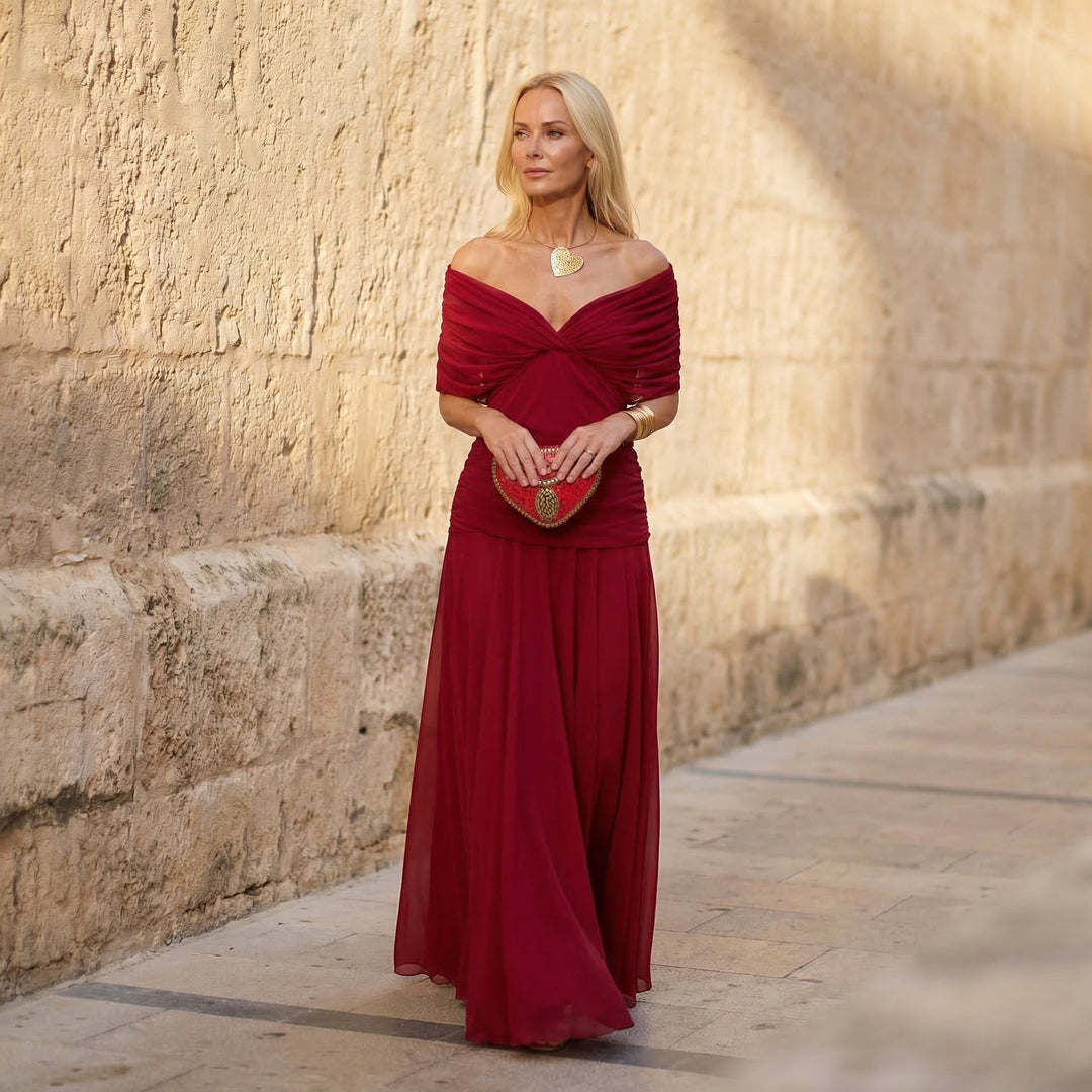 Diane | Elegant Red Dress