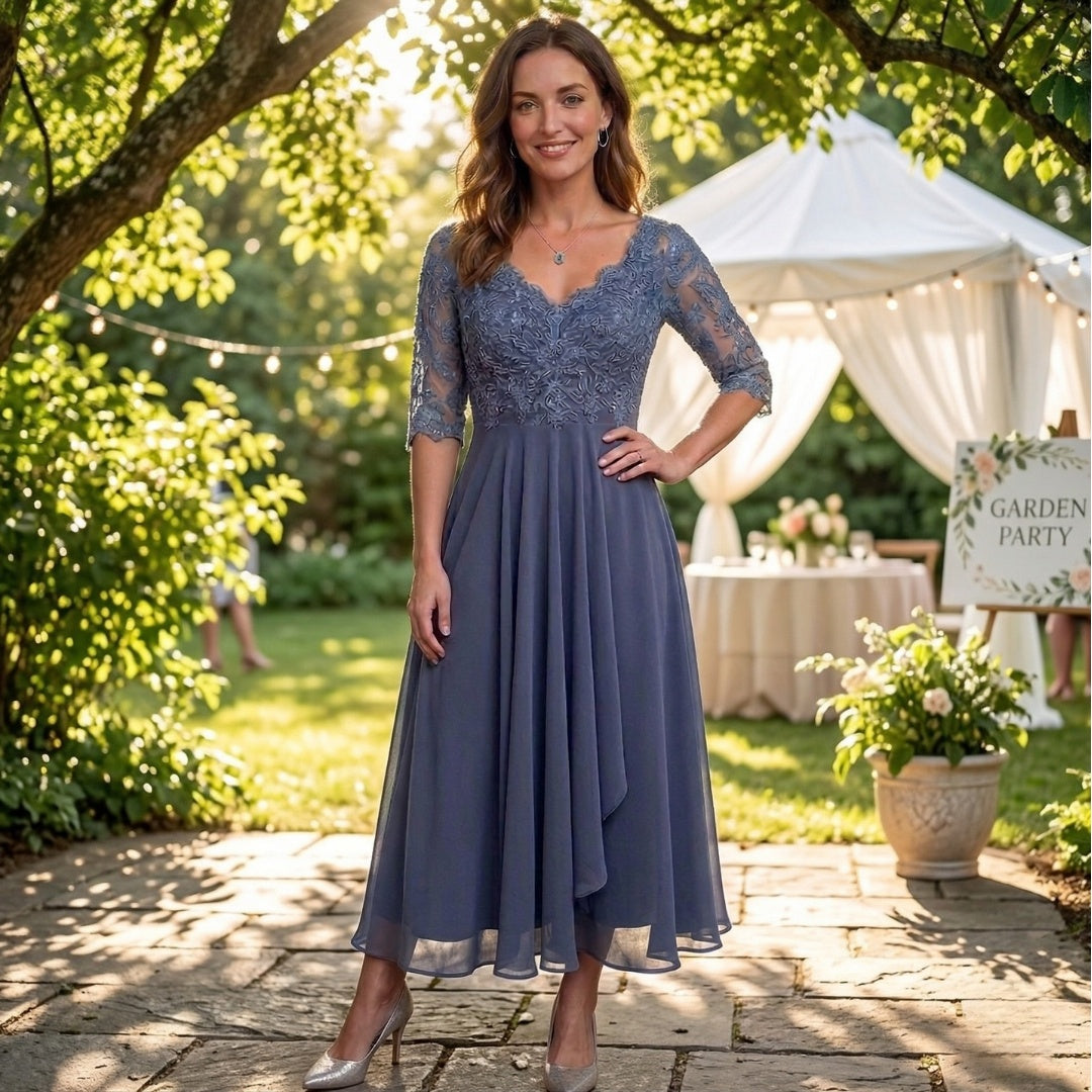 Lidia | Elegant Lace Midi Dress