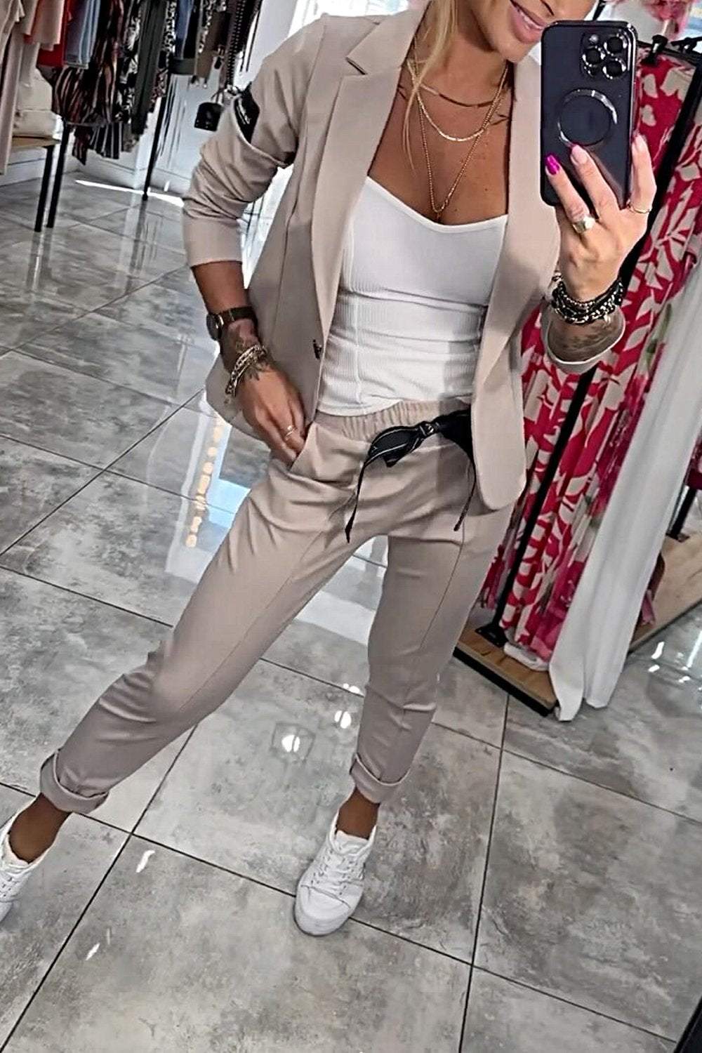 Agnes | Relaxed Solid Color Two-Piece Set for Women