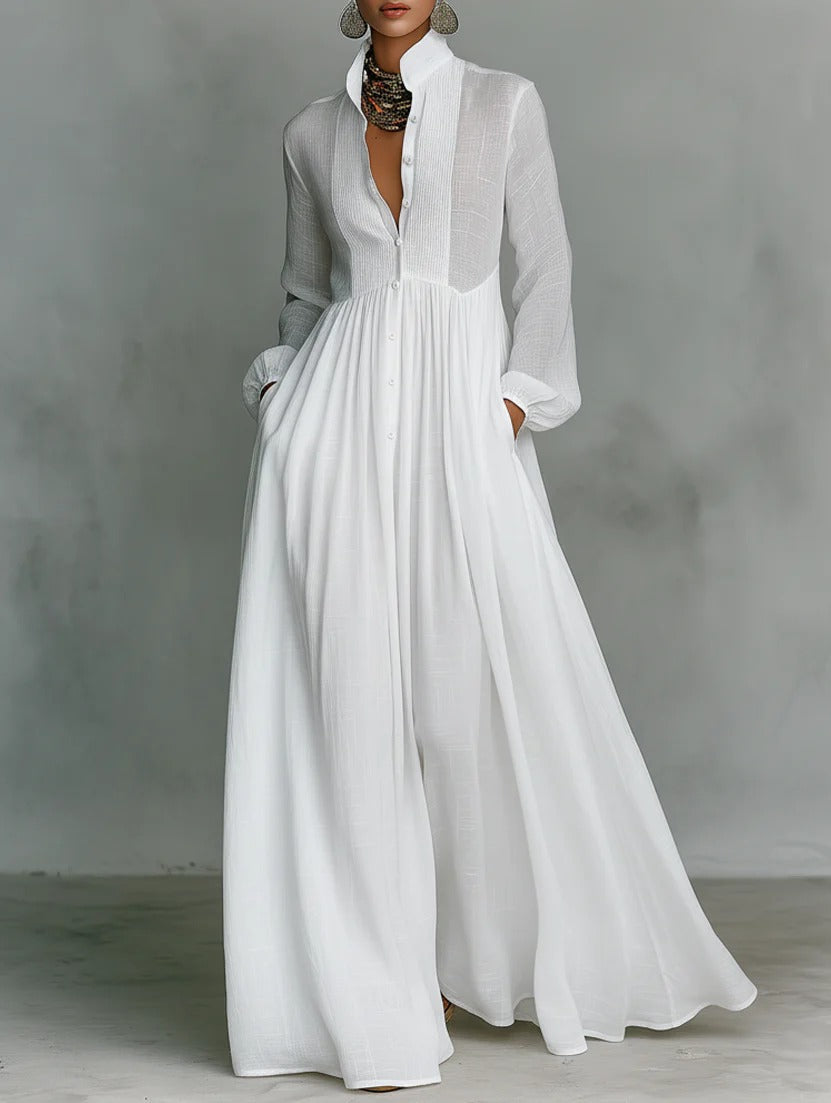 Kendra | Flowing Button-Front Maxi Dress