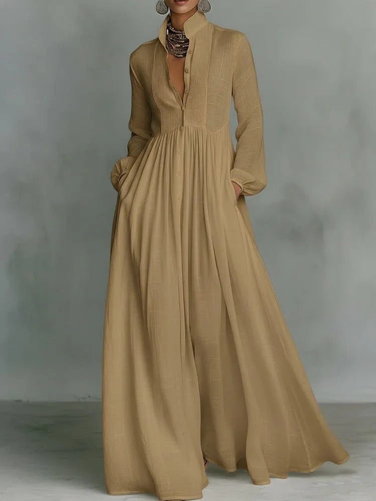 Becky | Flowing Button-Front Maxi Dress