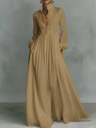 Becky | Flowing Button-Front Maxi Dress