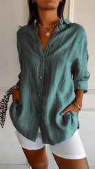 Mia | Pleated Blouse