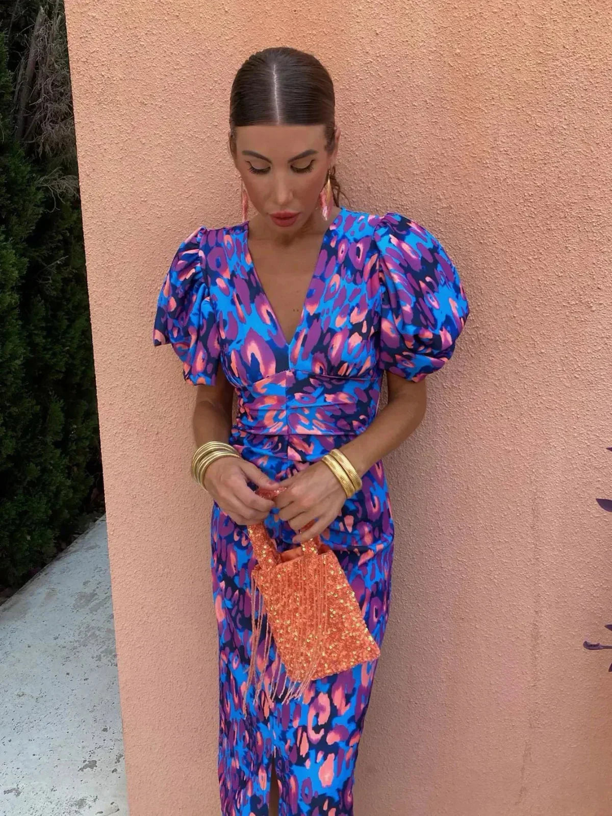 Altagracia | Women’s Puff Sleeve Printed Dress