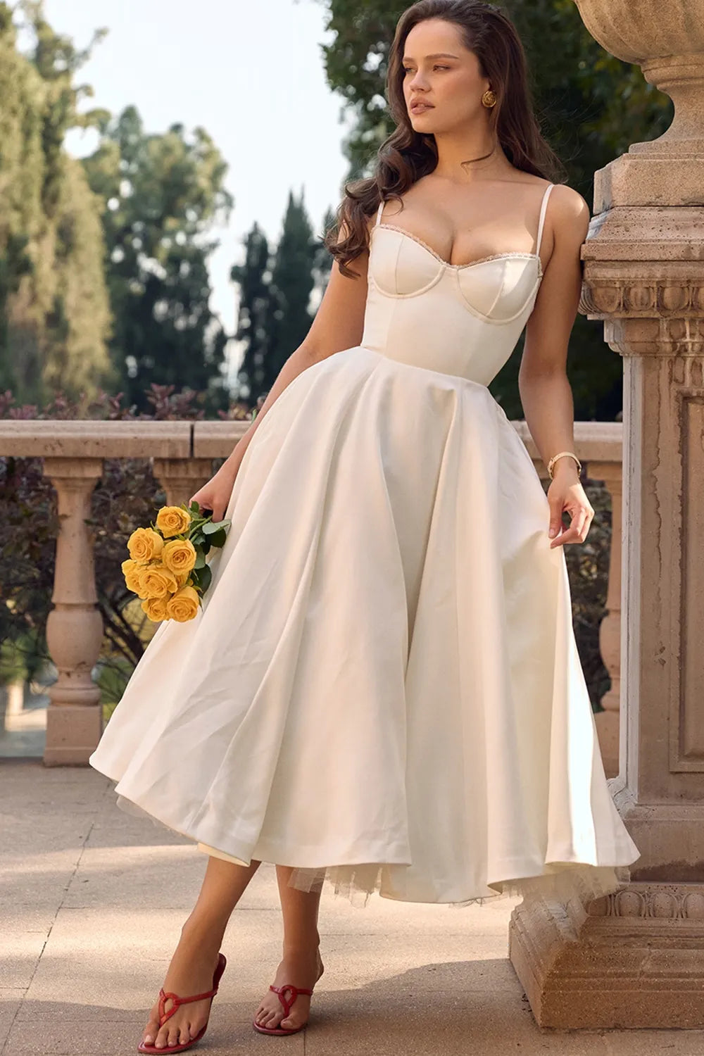 Ebony | Delicate Tulle Accent Dress