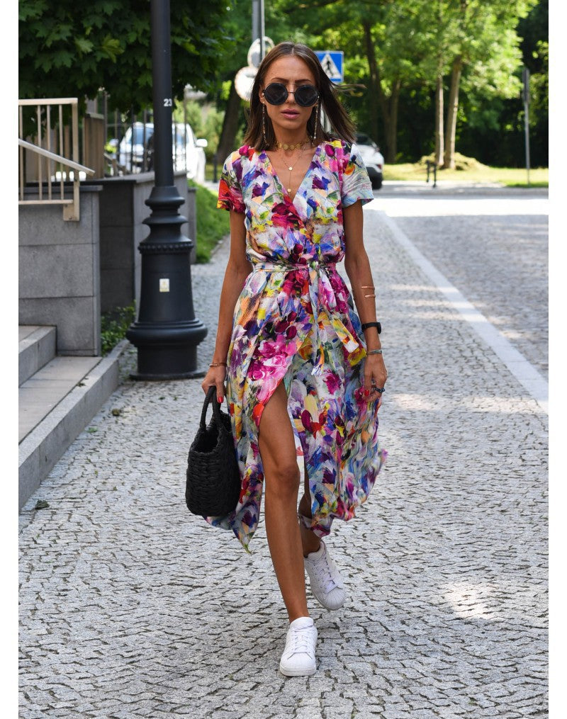 Barbie | Stylish V-Neck Floral Dress