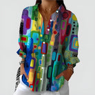 Vilma | Blouse with Geometric Pattern