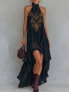 Elvia | Embroidered Maxi Dress